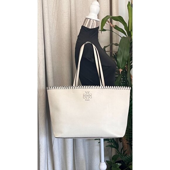 Authentic Tory Burch Winter White Leather Mcgraw Shoulder Bag - Picture 10 of 10